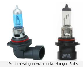 Auto market halogen lamp, HID Xenon, LED light sources the performance comparisons
